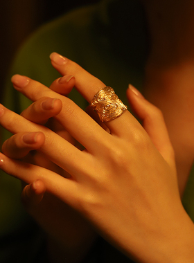 joystone意大利涟漪戒指女复古