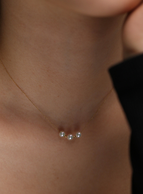 JOYSTONEAKOYA珍珠18K金女项链