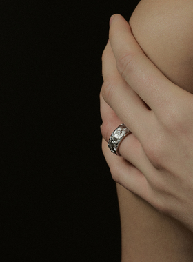 风栖戒指轻奢小众镀金锆石指环