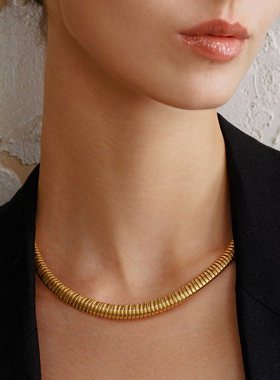 意大利进口925银煤气管项圈女