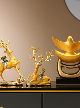 招财吉祥好寓意客厅玄关酒柜摆件