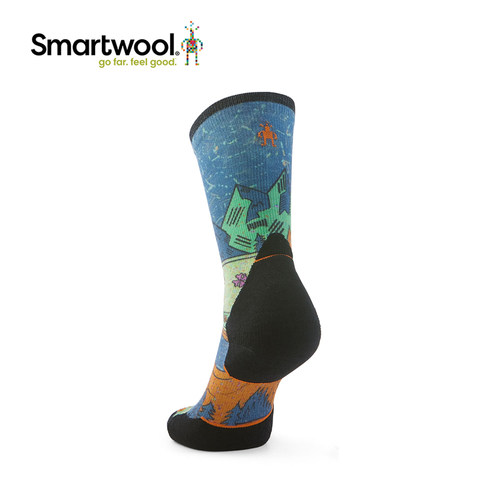 Smartwool女士越野跑定向减震印花中筒袜羊毛袜户外袜运动袜2698 - 图1