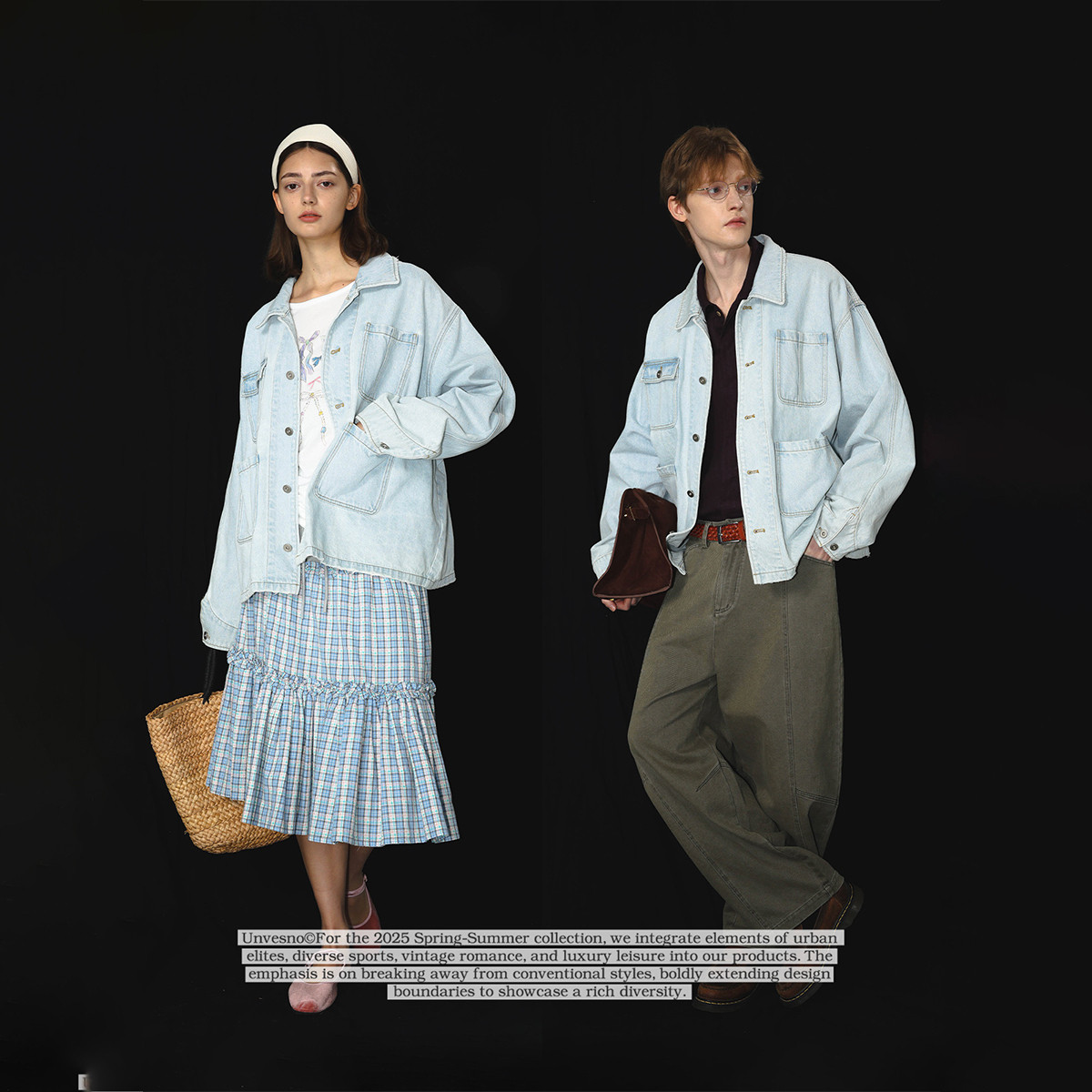 Unvesno(UN)老钱风水洗多口袋工装宽松翻领牛仔外套,淘宝优惠券,粉丝福利购,淘宝优惠卷