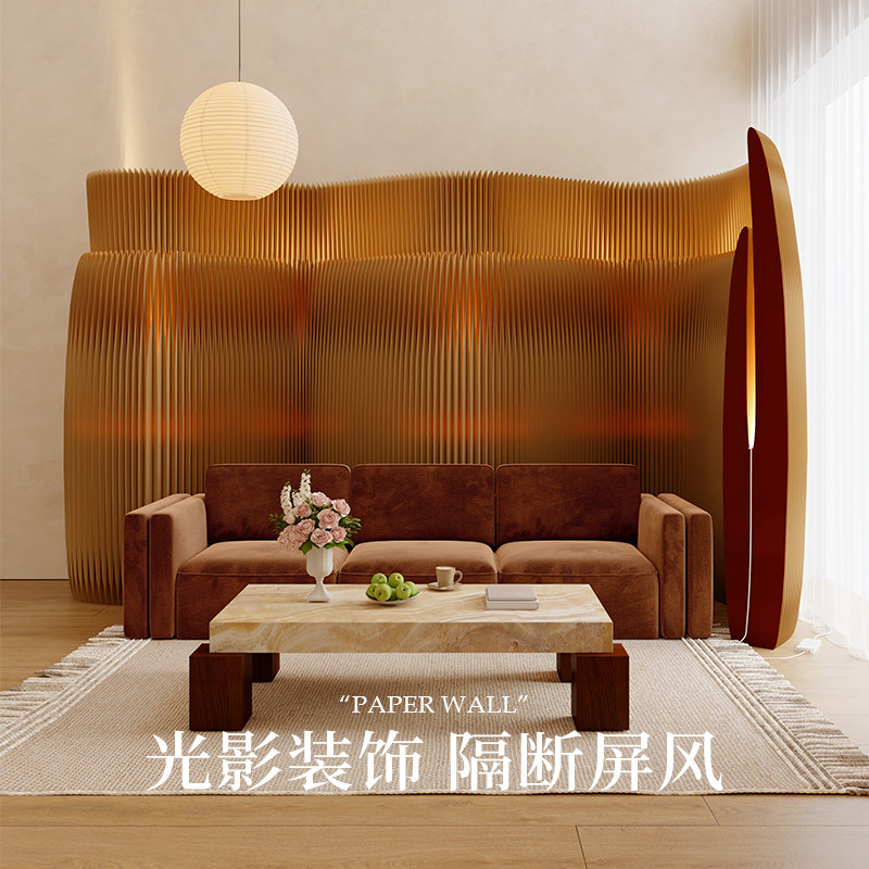 十八纸屏风隔断办公室挡板展厅隔断新型可折叠客厅双生纸墙假墙,淘宝优惠券,粉丝福利购,淘宝优惠卷