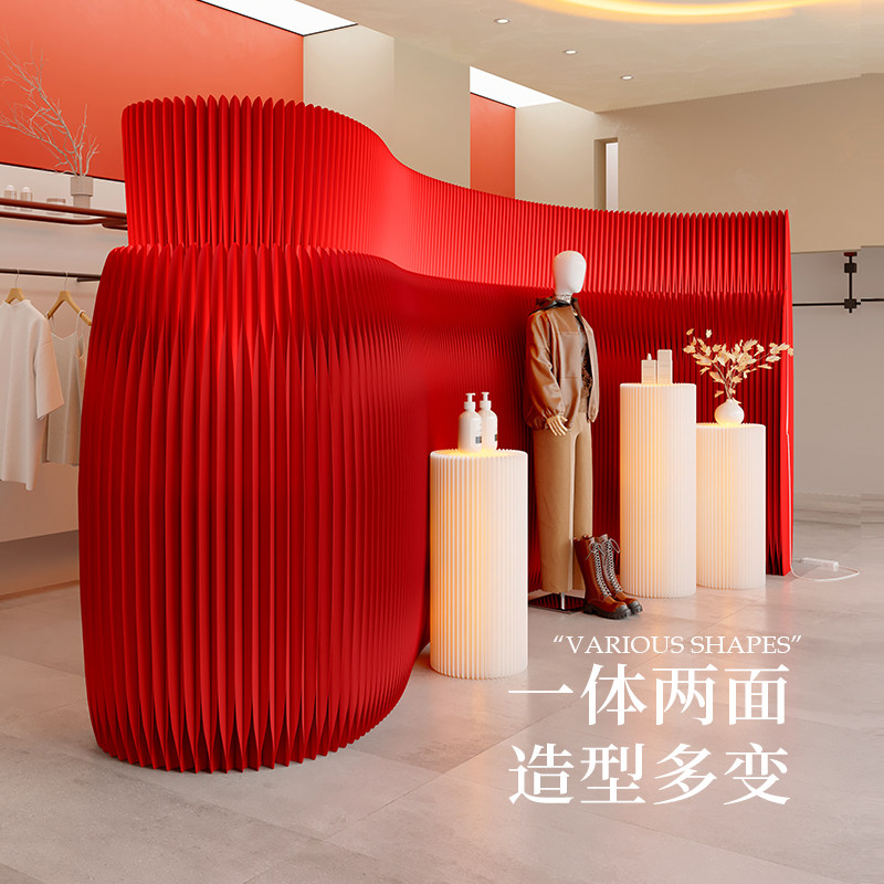 十八纸屏风隔断办公室挡板展厅隔断新型可折叠客厅双生纸墙假墙,淘宝优惠券,粉丝福利购,淘宝优惠卷