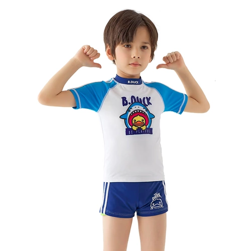 B.Duck, детский купальник для мальчиков, лонгслив, штаны для школьников для тренировок, защита от солнца, подходит для подростков