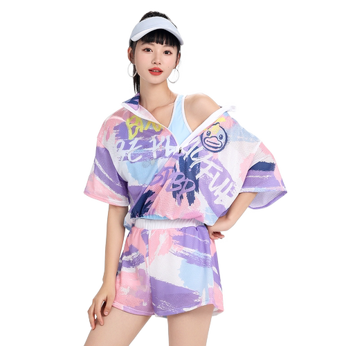 B.Duck分体泳衣女海边度假三件套微胖遮肚显瘦保守泡温泉游泳装 - 图3