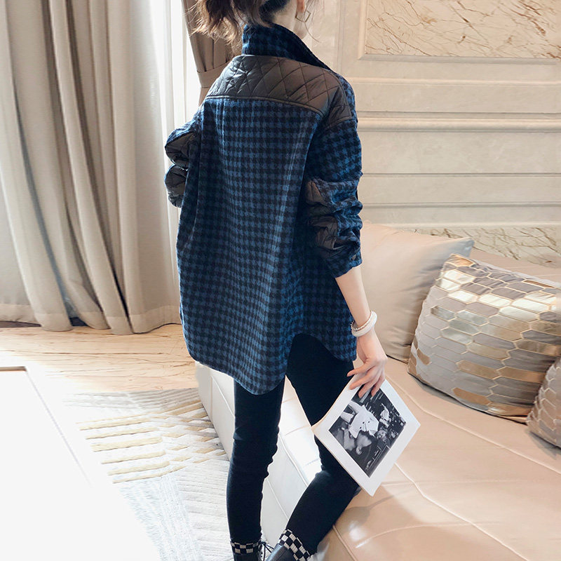磨毛加厚格子洋气设计感休闲衬衫 崇妍衬衫