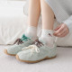 Gray striped socks for women cartoon color matching puppy stockings