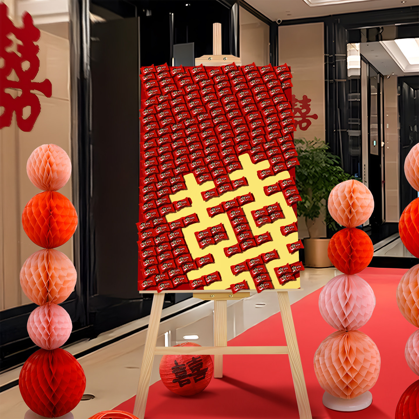 结婚宴婚礼场景门口布置沾沾喜气请你吃糖KT板迎宾架展牌喜糖装饰,淘宝优惠券,粉丝福利购,淘宝优惠卷