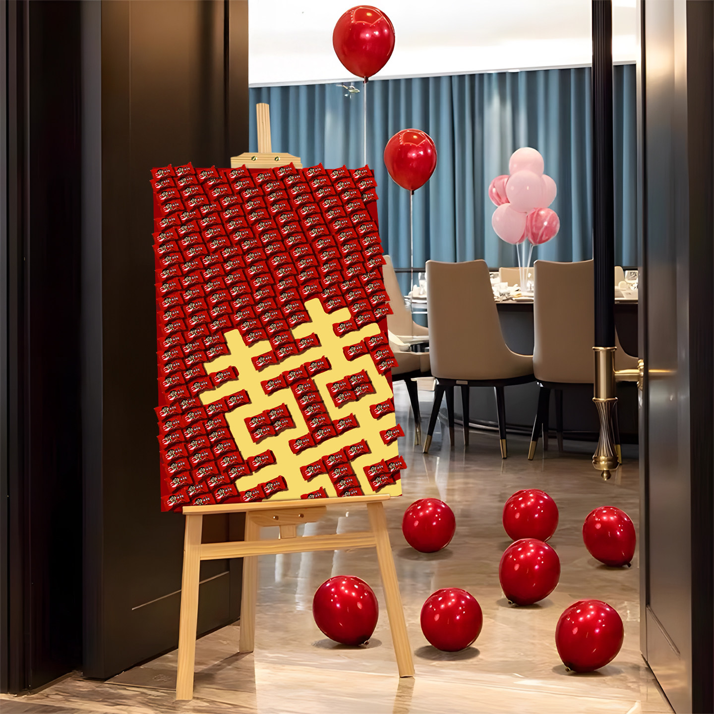 结婚宴婚礼场景门口布置沾沾喜气请你吃糖KT板迎宾架展牌喜糖装饰,淘宝优惠券,粉丝福利购,淘宝优惠卷