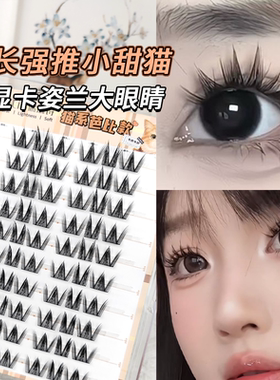 无需胶水！儒琳诗免胶假睫毛女自然仿真下睫毛假睫毛镊子睫毛贴