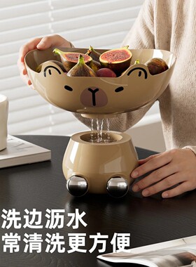 高脚可沥水大开口食品级水果盘