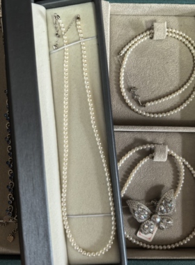 天然淡水珍珠3.5-4mm正圆基本无瑕皮光亮