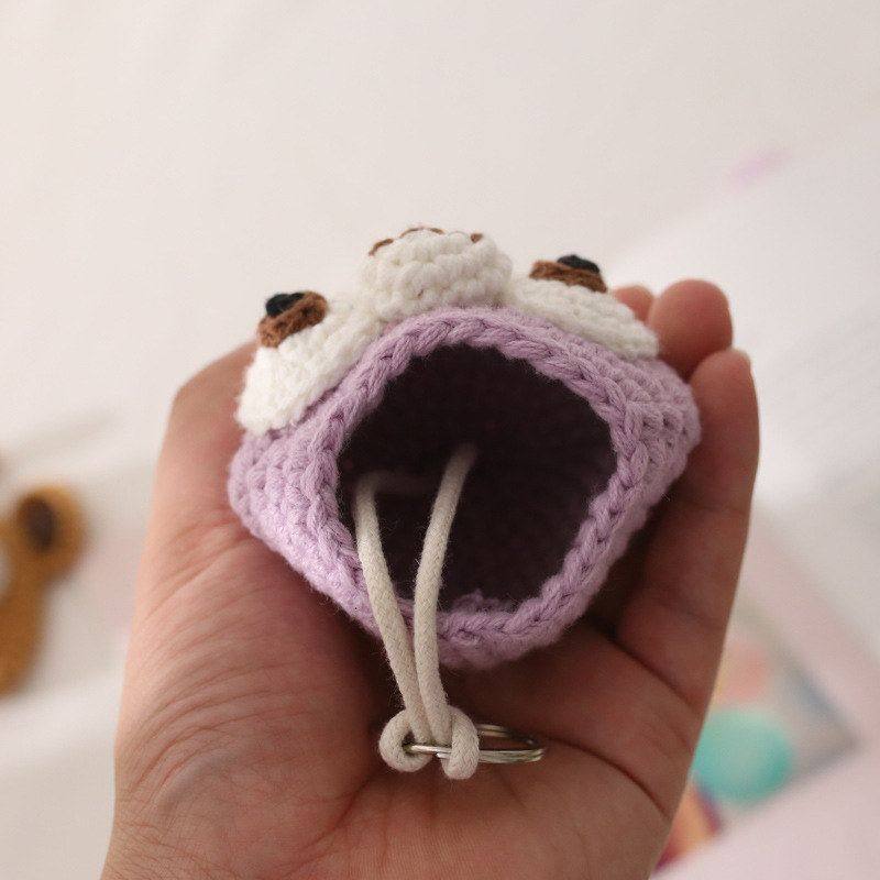 经典卡通毛线编制钥匙包 女生可爱动漫钥匙保护套 兔子小熊抽拉款,淘宝优惠券,粉丝福利购,淘宝优惠卷