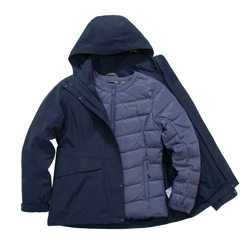 LAFUMA乐飞叶户外三合一连帽冲锋外套女羽绒内胆两件套风衣夹克,淘宝优惠券,粉丝福利购,淘宝优惠卷