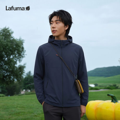 LAFUMA乐飞叶户外凉感防晒衣男薄款防紫外线UPF50+连帽轻量夹克 - 图1