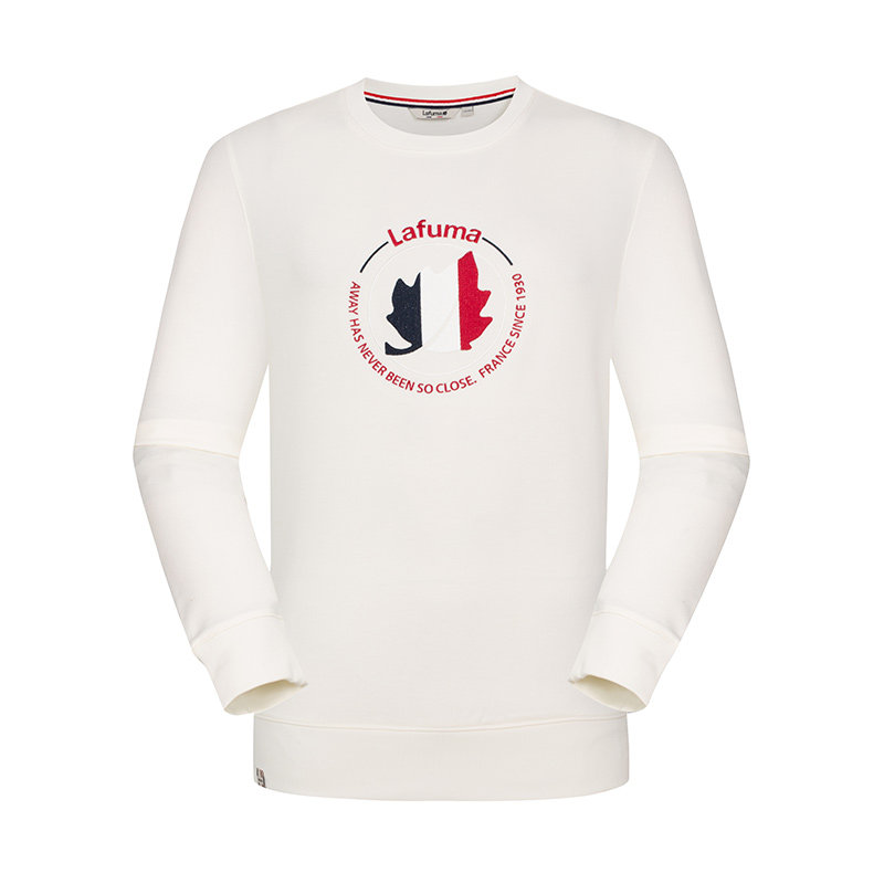 法国LAFUMA乐飞叶户外通勤印花圆领休闲卫衣男套头上衣打底衫,淘宝优惠券,粉丝福利购,淘宝优惠卷