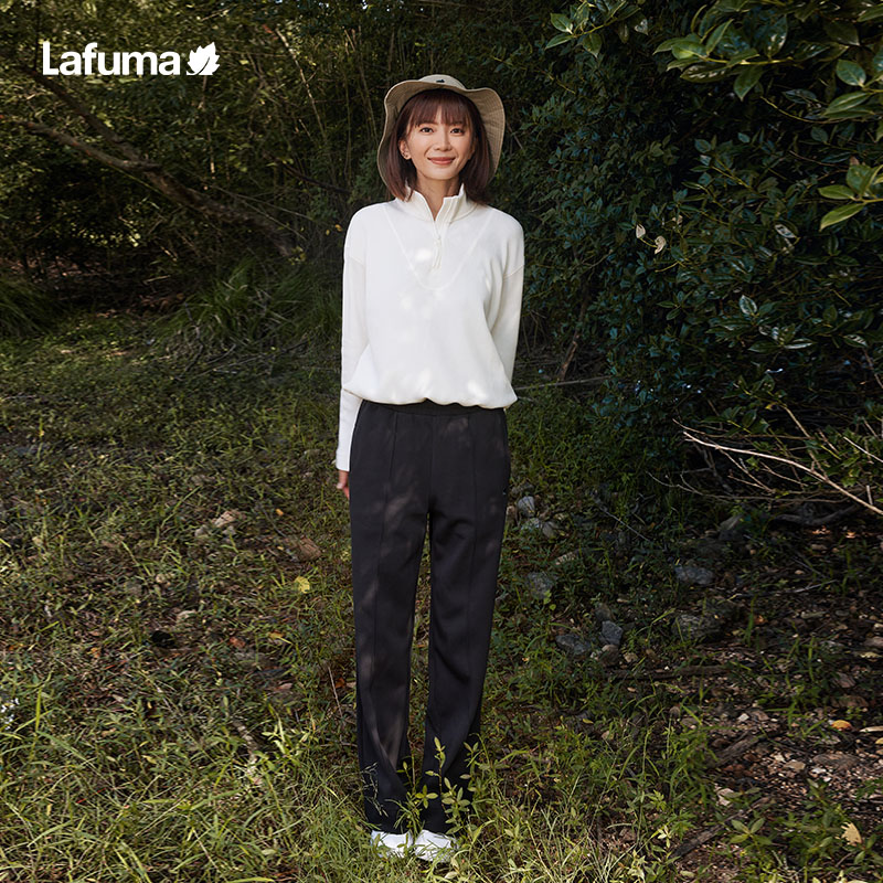 LAFUMA乐飞叶户外通勤宽松弹力休闲裤阔腿卫裤女时尚显瘦运动长裤 - 图0