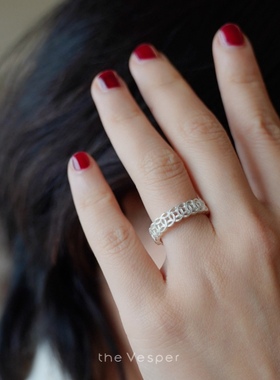 钱多多/Vesper原创设计s925纯银铜钱币戒指女招财复古转运开口戒