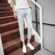Spring and summer trendy trousers for men, Korean version of nine-point pants, men's thin, slim-fitting, small-leg pants, versatile nine-point casual pants for men