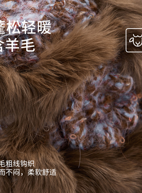26年秋季新款女士珍珠飘带醒狮帽