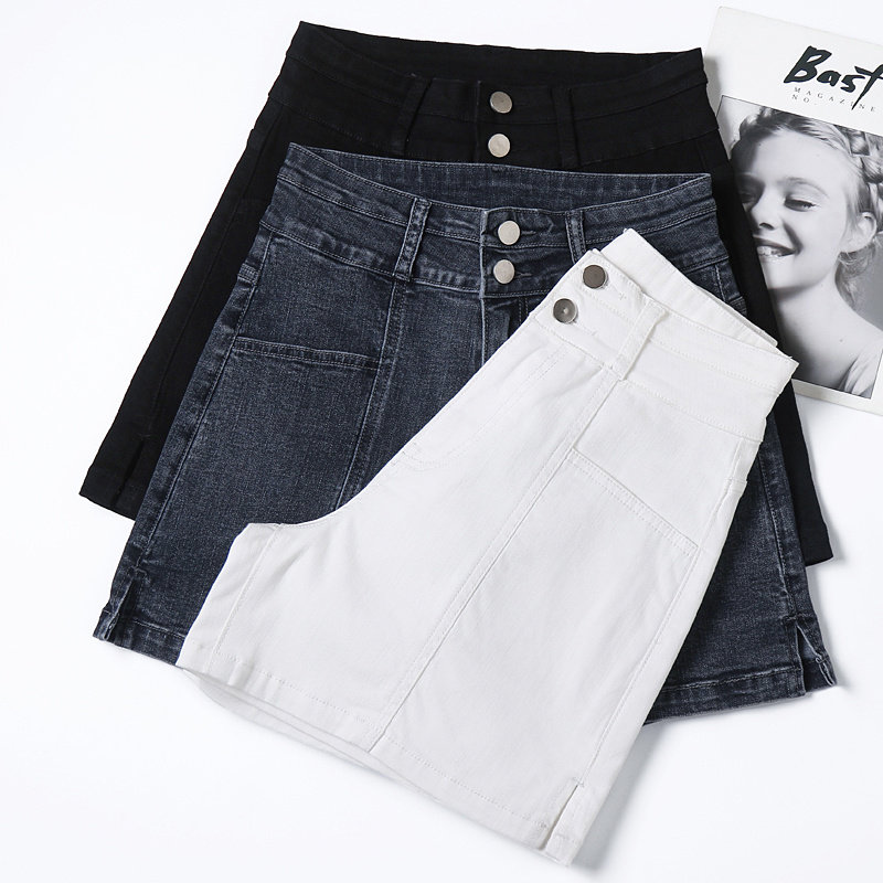 高腰大码牛仔2022年新款宽松短裤 温梦妃牛仔裤