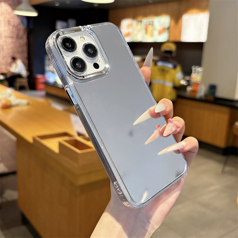 亚克力银色全屏镜面适用谷歌GooglePixel10手机壳9A电镀镜框Pixel5XL补妆镜子8pro高级感谷歌6简约4A防摔7女 - 图2