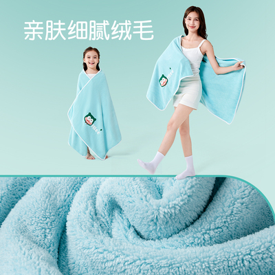 匹鲁亲子系列抗菌瞬吸干发帽对装