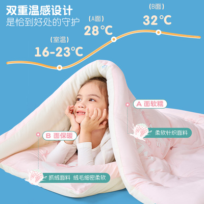 匹鲁儿童秋冬被子母婴级a类冬被