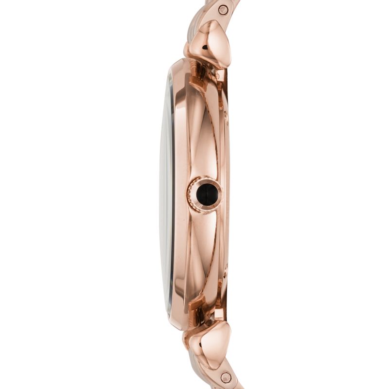 Armani 阿玛尼新款玫瑰金钢带手表女墨绿色商务巧致石英表AR11145