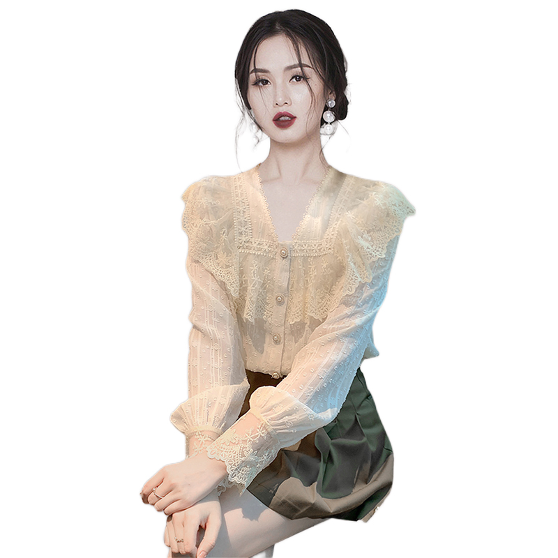  qir蕾丝衫/雪纺衫