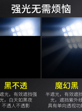 全遮光不透光黑色遮阳玻璃贴膜