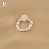 Flower trace white rose flower ring personality niche