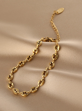 花迹钛钢不掉色手链女