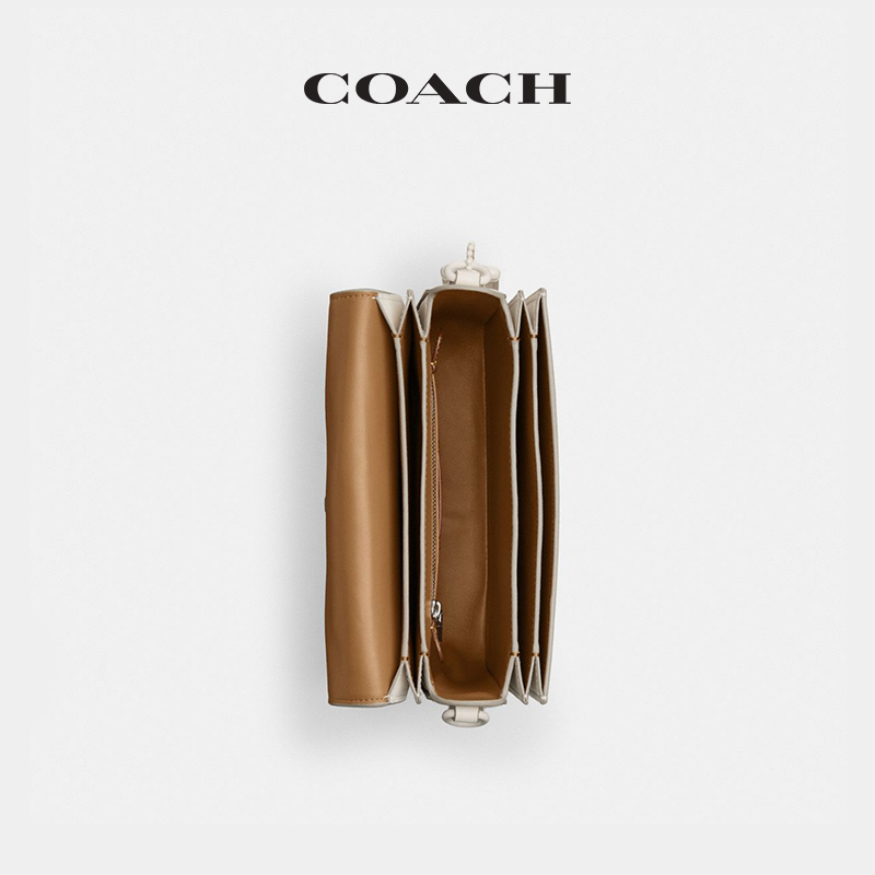 【新品】COACH/蔻驰女士茶玫瑰图案ROGUE顶部手柄手袋 - 图3