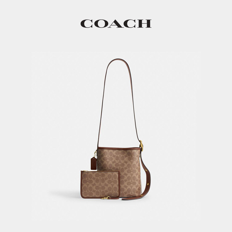 COACH/蔻驰女士BLEECKER 21号水桶包斜挎包单肩包高级感通勤 女士实拍商品图