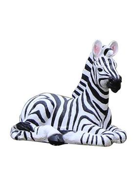 橱窗大型动物摆件仿真斑马长颈鹿老虎大象玻璃钢雕塑户外店铺装饰