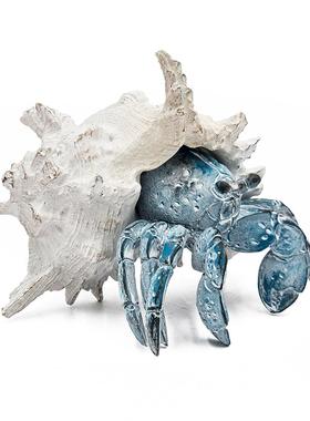 欧式树脂海洋生物寄居蟹客厅摆件