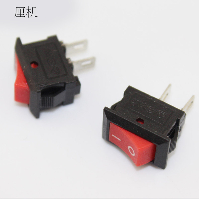 船型开关两档两脚按扭开关DIY小制作配件2脚单控电源电路控制开关 - 图0