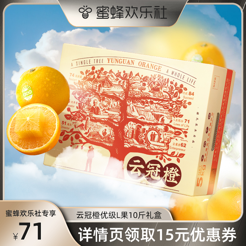 褚氏农业 云冠橙 优级L果礼盒装 10斤 71元包邮（需领券） 值值值-买手聚集的地方