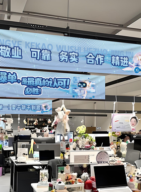 公司文化墙励志氛围装饰布置横幅