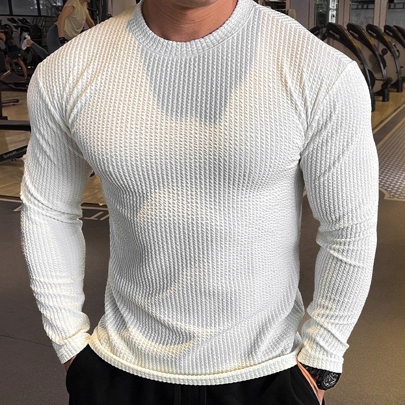 2025秋冬男士运动健身长袖潮流蛇纹T恤上衣跑步训练服圆领打底衫,淘宝优惠券,粉丝福利购,淘宝优惠卷