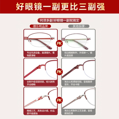 Старые цветочные очки Леди Анти -блюд Легкие высокопоставленные средние и пожилые люди модные модные бренды с высоким уровнем высокого уровня подлинного официального флагманского магазина