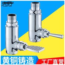 Squatting Pan Flush valve Toilet Makeup Room Tap Stool pool Handout by time-lapse valve pedalling valve foot