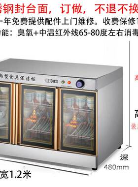 订做嵌入式双门消毒柜商用柜大型定制消毒碗柜餐具餐柜茶水配餐柜