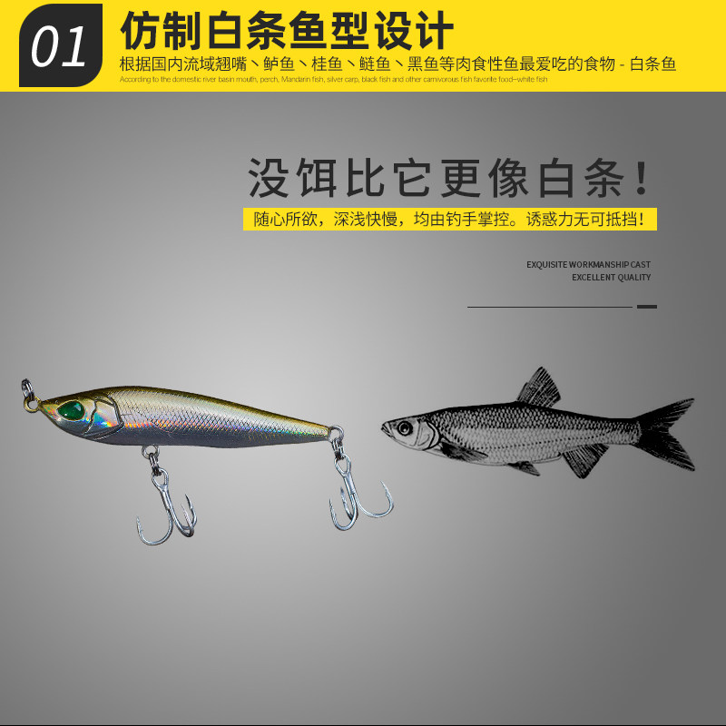 沉水铅笔路亚假饵套装万能远投专用淡水红眼鱼饵鲈鱼罗非翘嘴专杀_虎窝淘