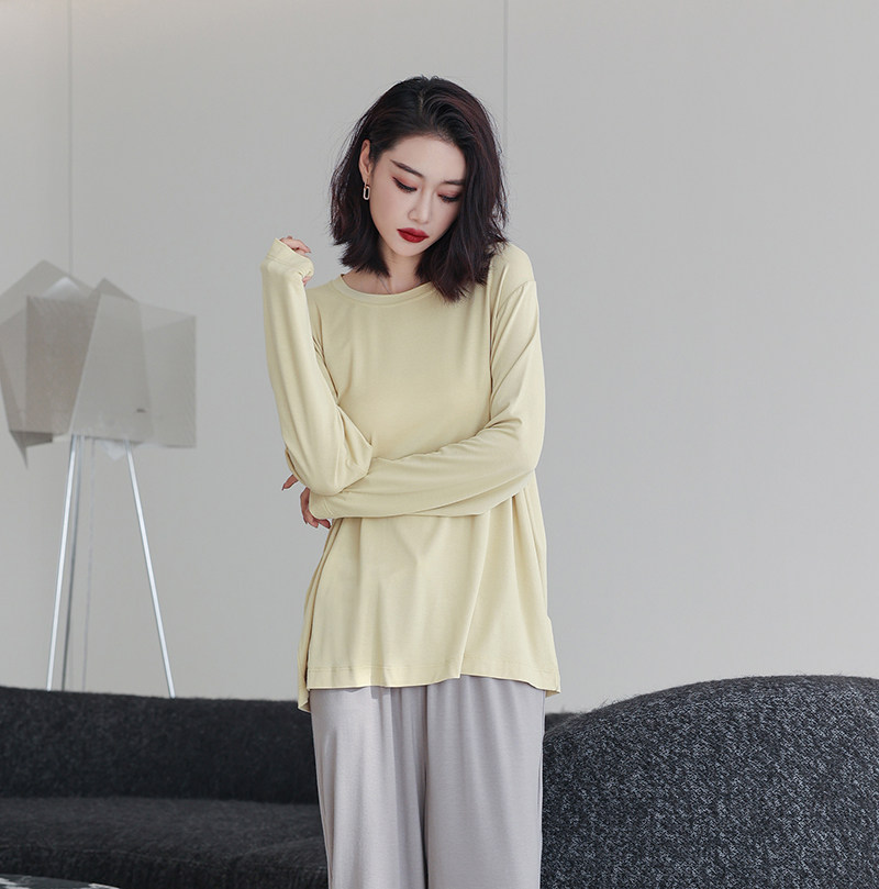 2023新款春秋季莫代尔棉绸休闲睡衣 碧绒睡衣/家居服套装