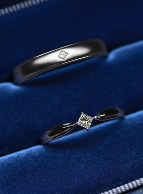 OBD原创925银培育钻情侣对戒