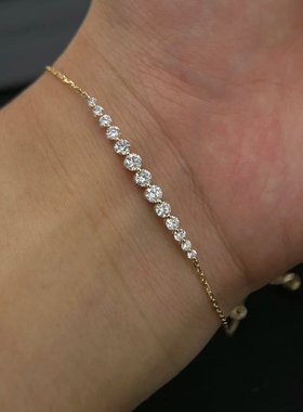 OBD培育钻石泡泡钻手链925银手环